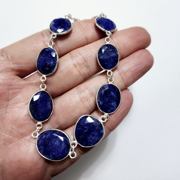 Sapphire sterling silver Bracelet - Picture 6 of 7